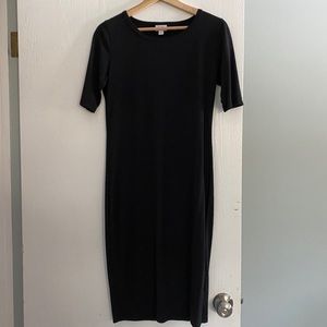 LuLaRoe Solid Black Julia Dress - Size Small